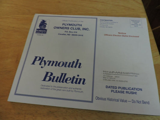 THE PLYMOUTH BULLETIN SEPTEMBEROCTOBER 2013