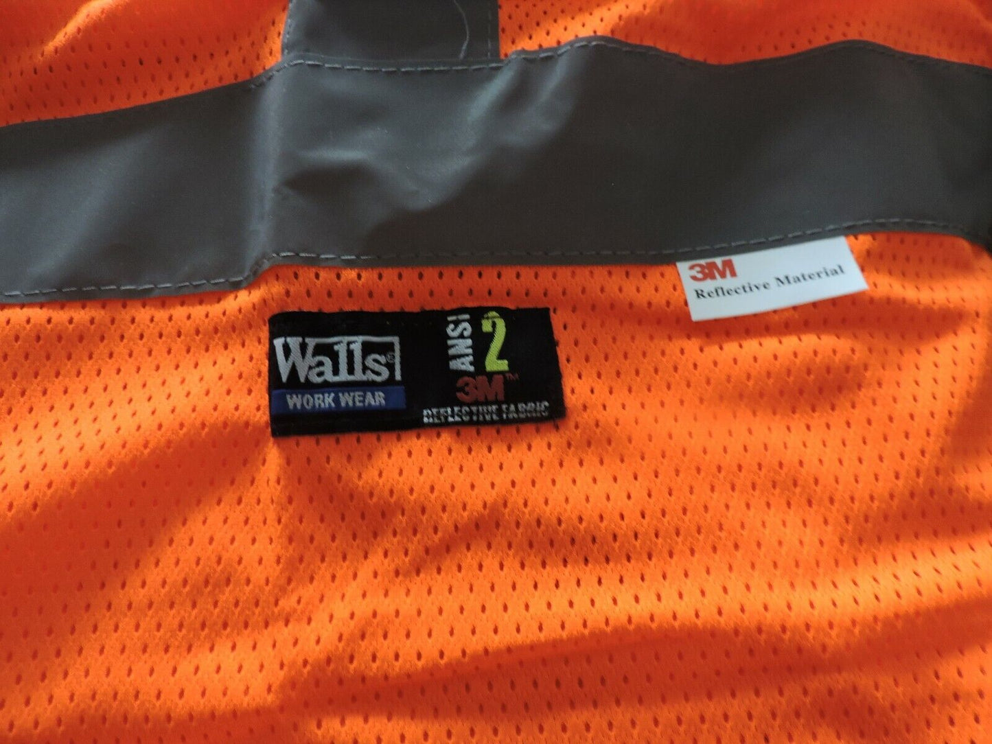 NEW: WALLS WORK WEAR ANSI II SAFETY VEST--SIZE L