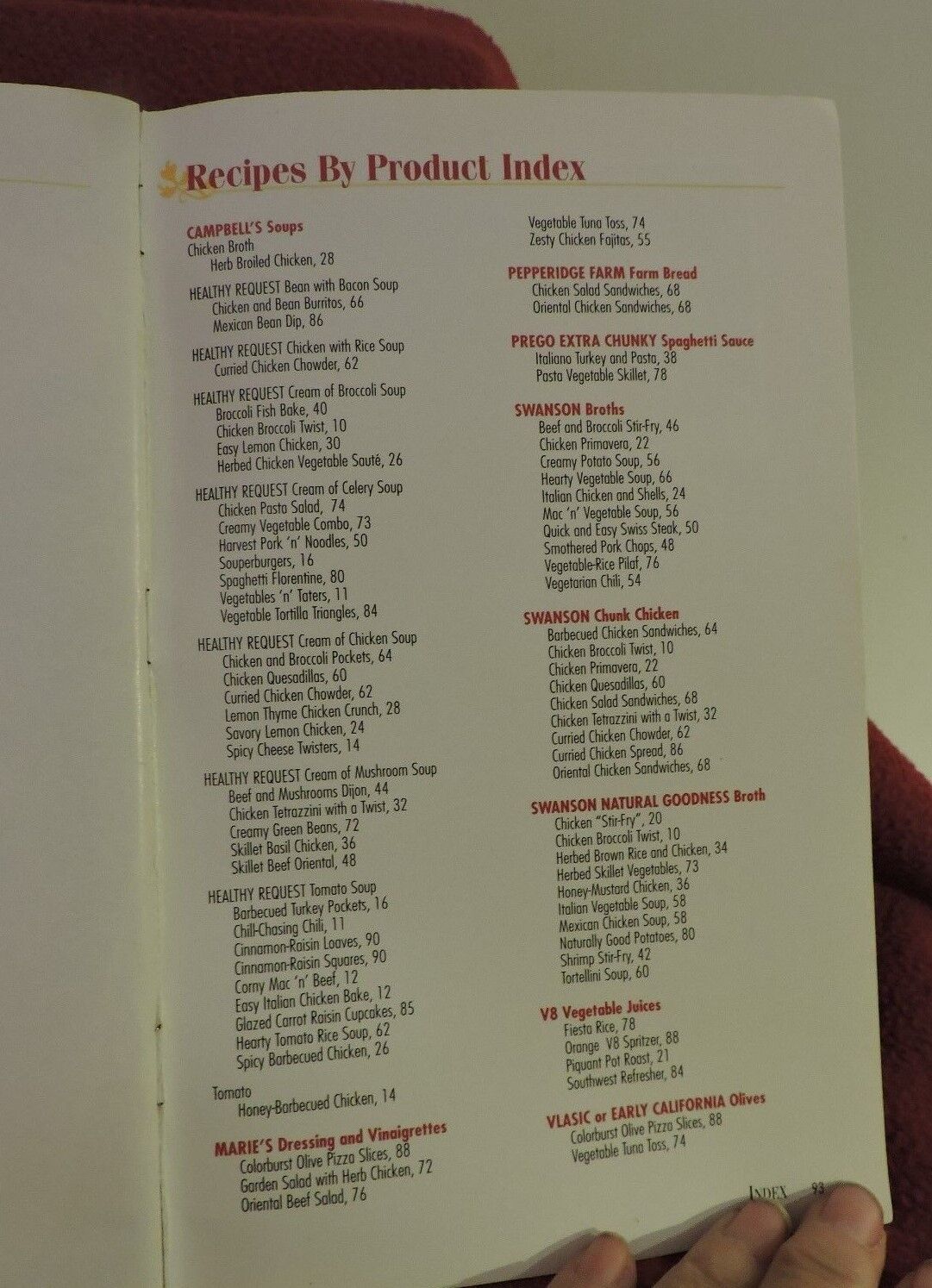 Cookbook 1995 Campbell's Low Fat Cooking