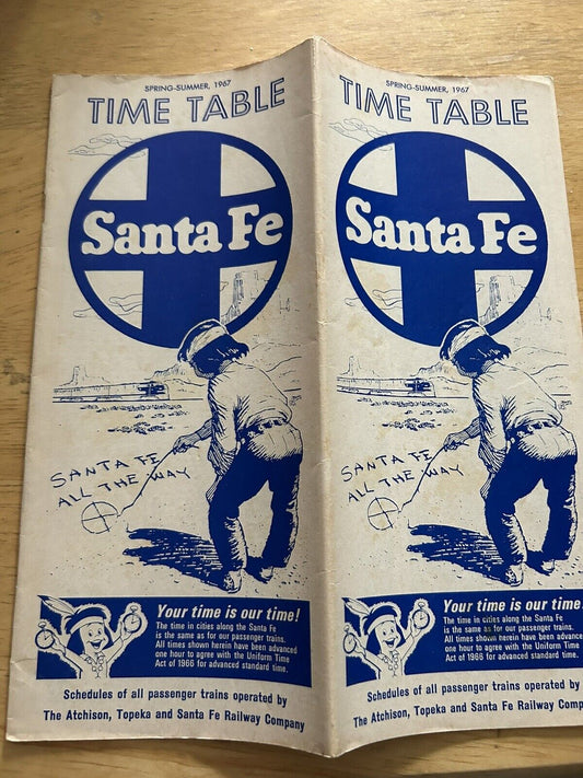 SANTE FE TIMETABLE 1967 SPRING/SUMMER