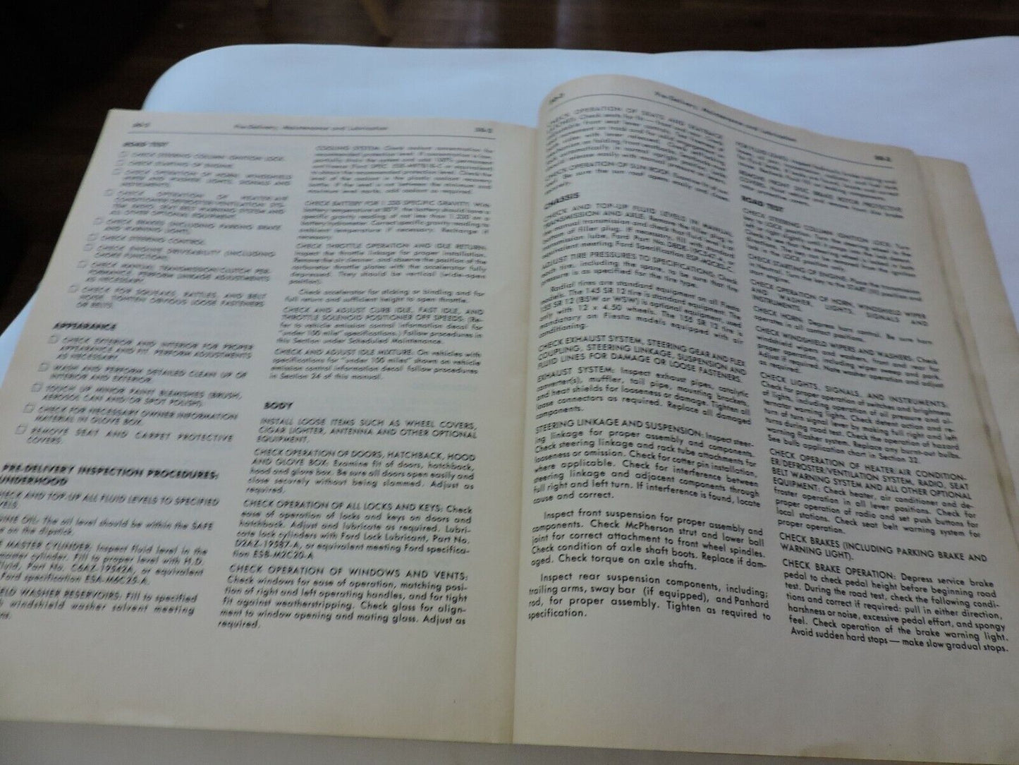 SERVICE MANUAL: 1978 FORD FIESTA CAR SHOP MANUAL