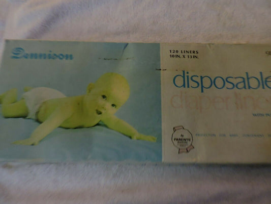 VINTAGE DENNISON DISPOSABLE DIAPER LINERS---UNOPENED BOX