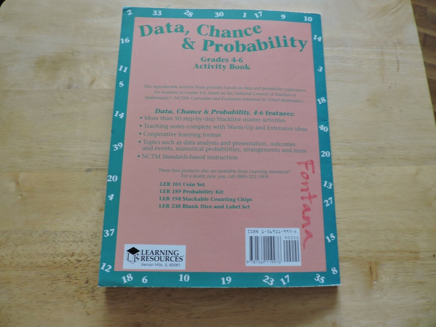 Data Chance and Probability Grades 4-6 Book