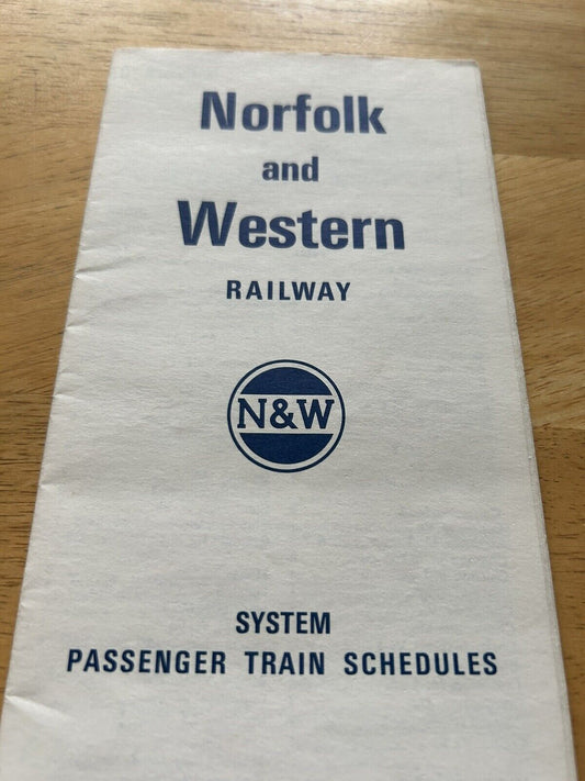 NORFOLK AND WESTERN RAILWAY SYSTEM PASSENGER TRAIN SCHEDULES OCTOBER 29, 1967