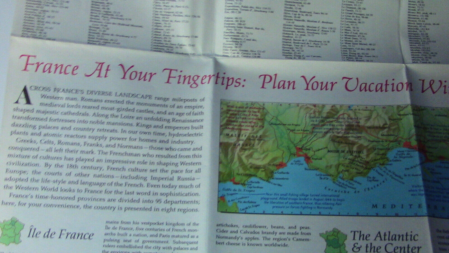 The National Geographic Magazine Map of France 1971