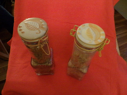 PAIR OF DECORATIVE BOTTLES
