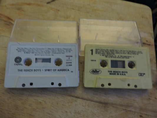 BEACH BOYS:  SPIRIT OF AMERICA & MADE IN U.S.A.--CASSETTE TAPES--1975 & 1986