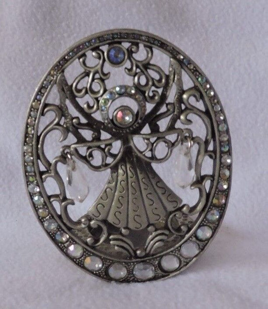 Angel Themed Pewter Votive Candle Holders