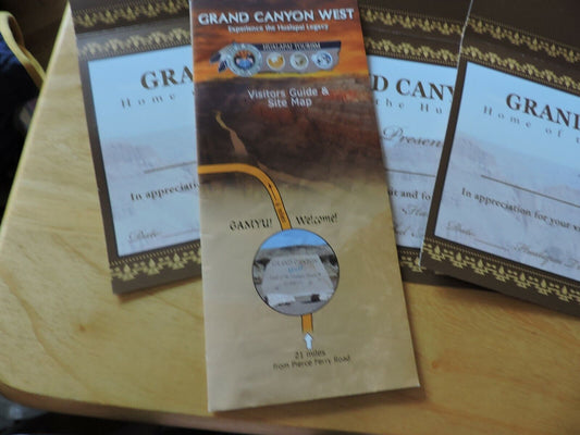 GRAND CANYON WEST-EXPERIENCE THE HUALAPAI LEGACY-guide and map-postcard-and more