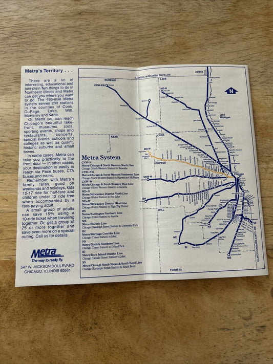 Milwaukee District Time Tables Dec 8 1991 Metra