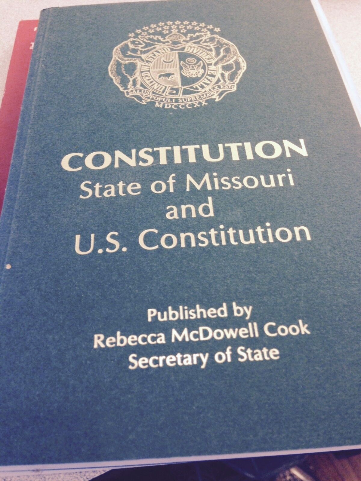 STATE OF MISSOURI AND U.S. CONSTITUTION BOOK 1996