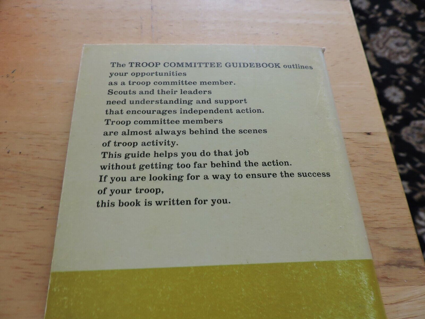 BOY SCOUTS OF AMERICA TROOP COMMITTEE GUIDEBOOK  1972 PRINTING