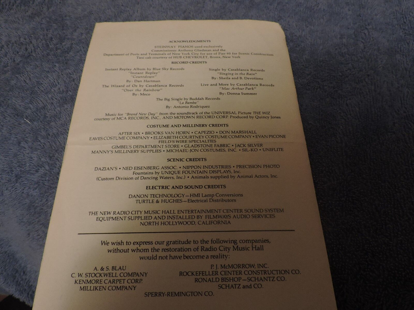 Radio City Music Hall Entertainment Center: A New York Summer (Program)