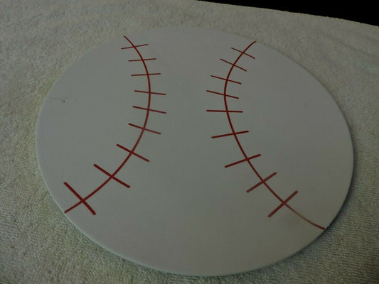 FOAM BASEBALL SHAPED MOUSE PAD 9 INCHES ROUND