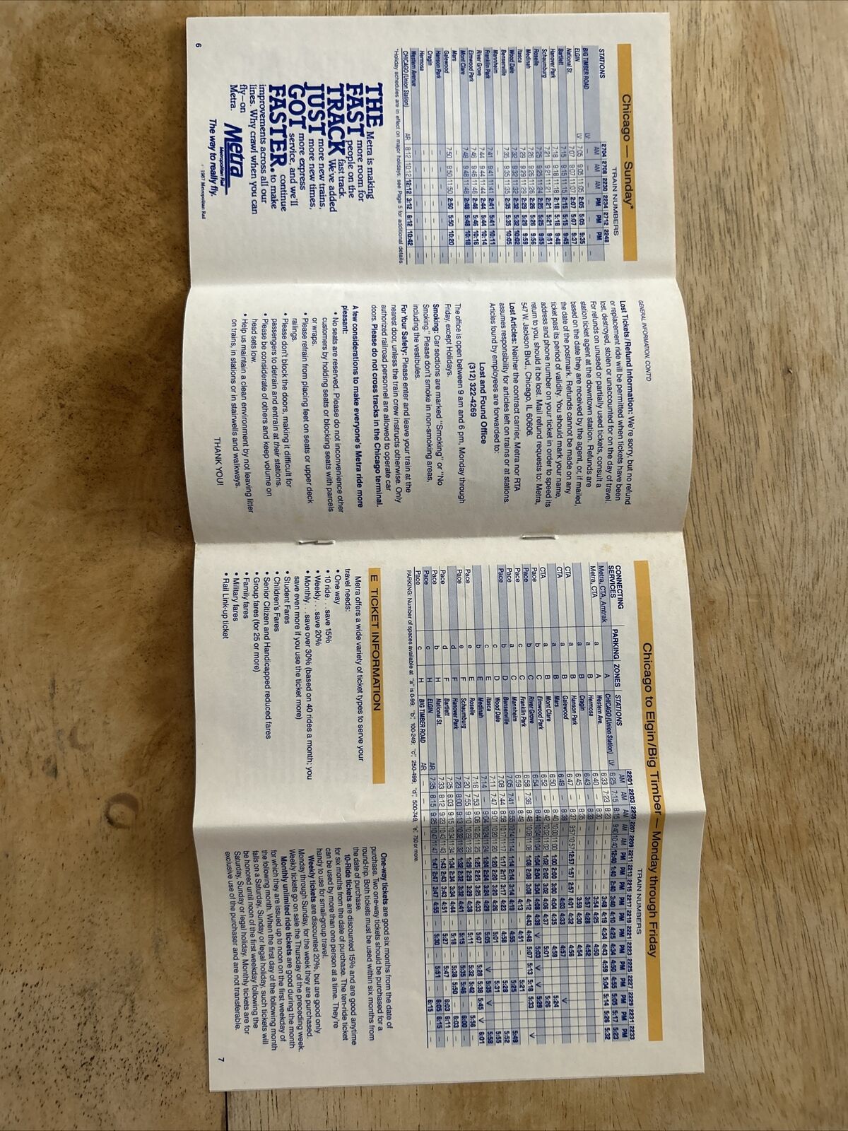 Milwaukee District Time Tables Apr 17 1989