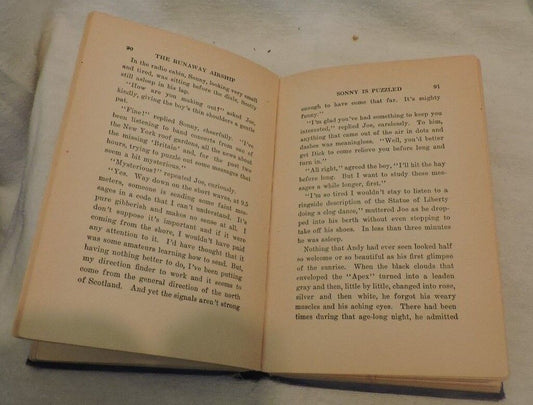 1929 The Runaway Airship by Eustace L. Adams Hardcover Book