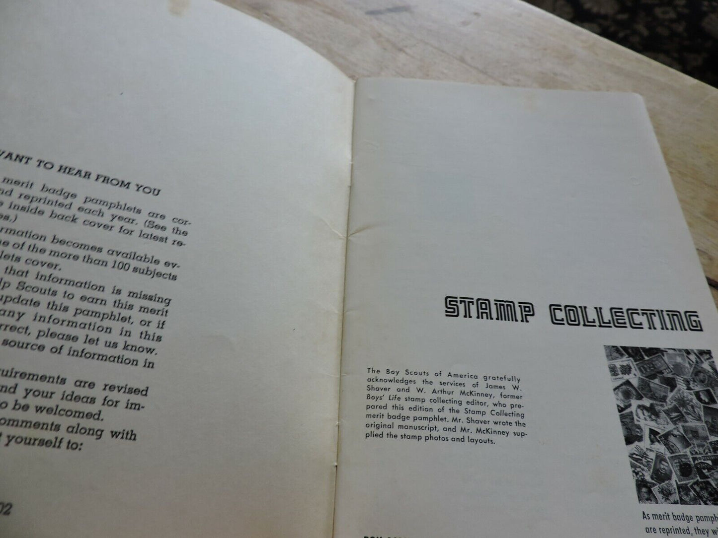 BOY SCOUT MERIT BADGE BOOK: STAMP COLLECTING  1966