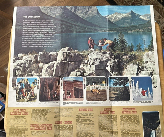 MONTANA OFFICIAL 1971 HIGHWAY MAP: The Big Sky Country - Very Good Condition