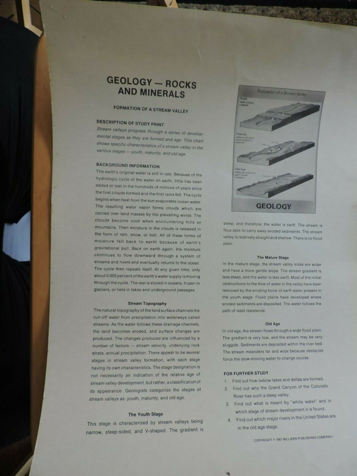 Educational Poster: Foundation Of A Stream Valley Poster