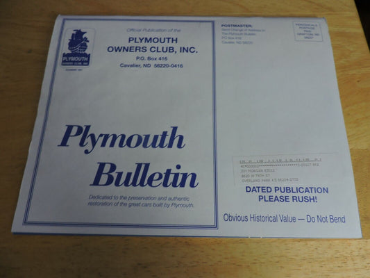 THE PLYMOUTH BULLETIN JULY/AUGUST 2011