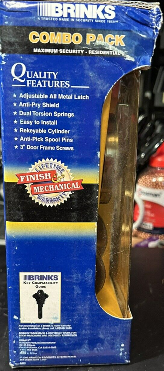 Brinks Deadbolt & Keyed Entry Combo Pack (Keyed Alike)