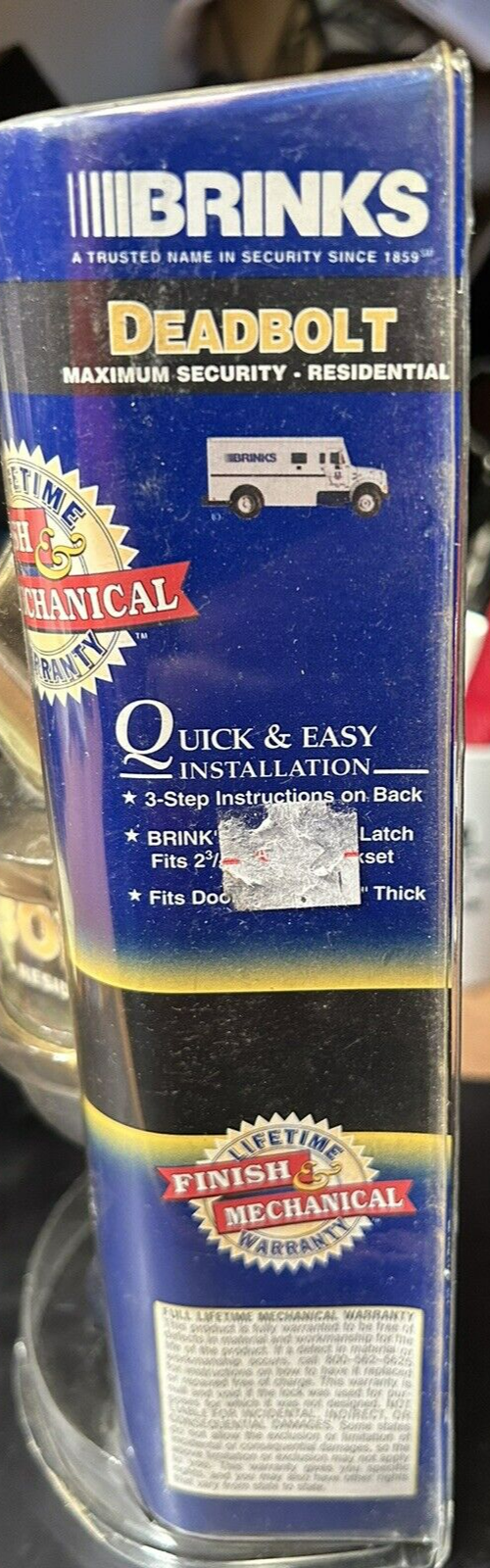 Brinks Deadbolt (Residential) Fits doors 1 3/8" - 1 3/4" Thick Doors