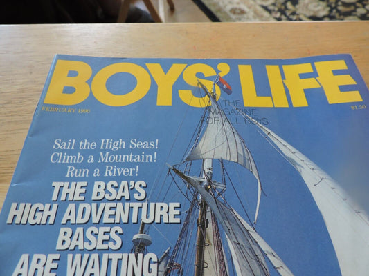BOYS' LIFE MAGAZINE--FEBRUARY 1990--THE BSA'S HIGH ADVENTURE BASES