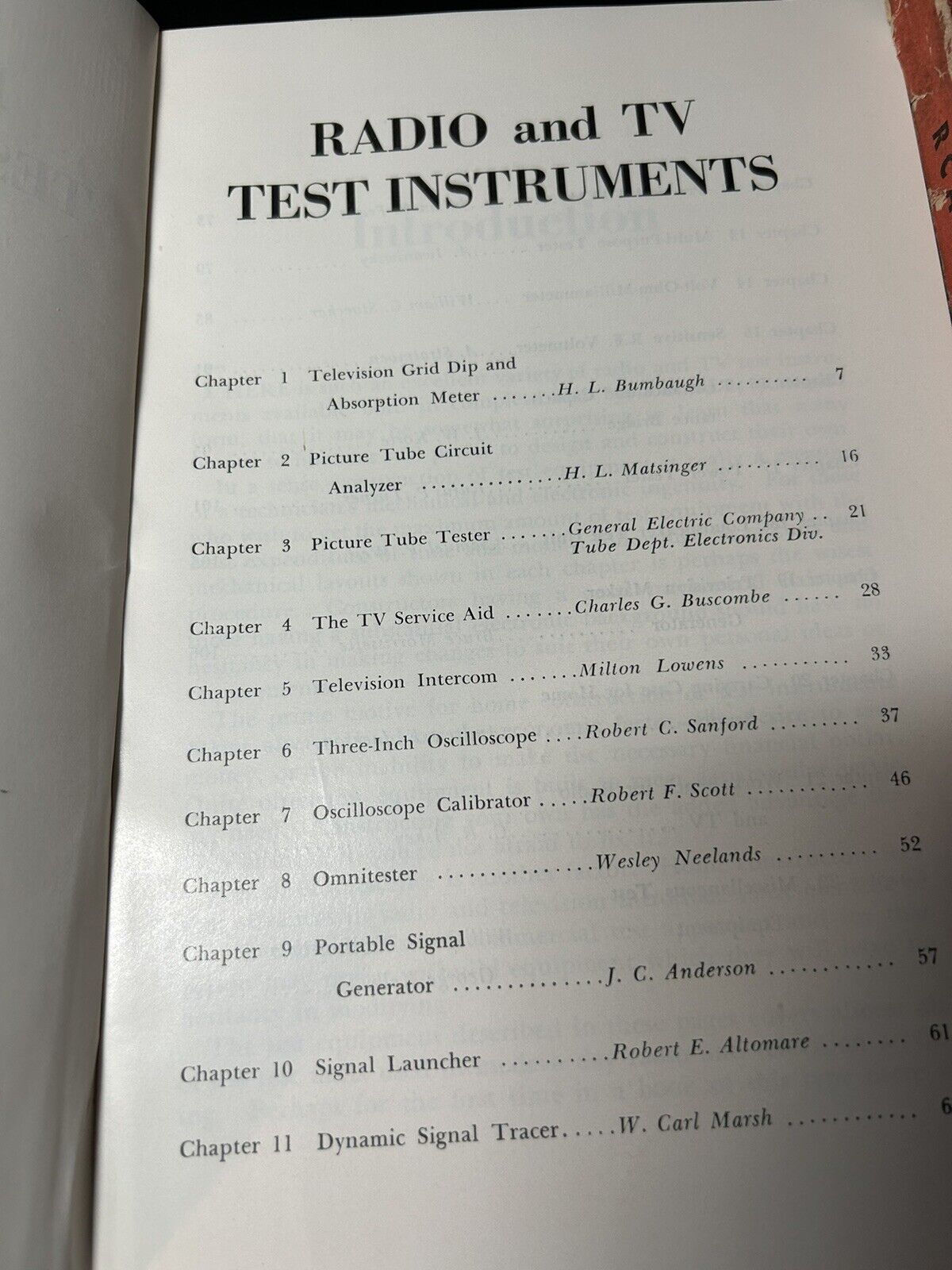 Softcover, Radio and TV Test Instruments NO. 49-1953 edition