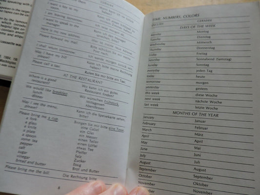 LANGUAGE /30 GERMAN (DEUTSCH) CONVERSATION COURSE/CASSETTE/PHASE DICTIONARY 1975