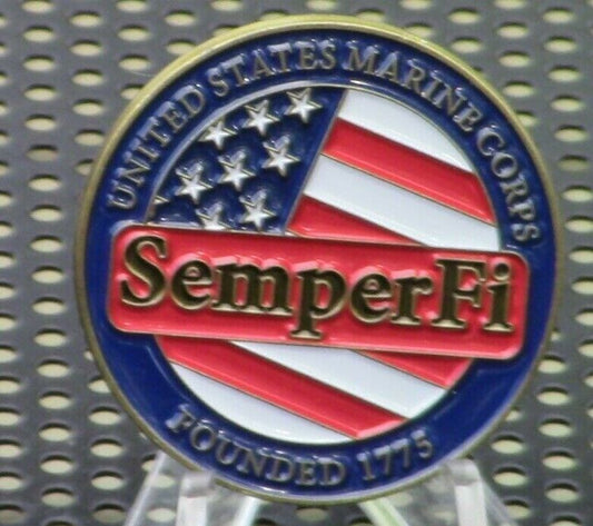 U.S. Marine Corp. Semper Fidelis Challenge Coin