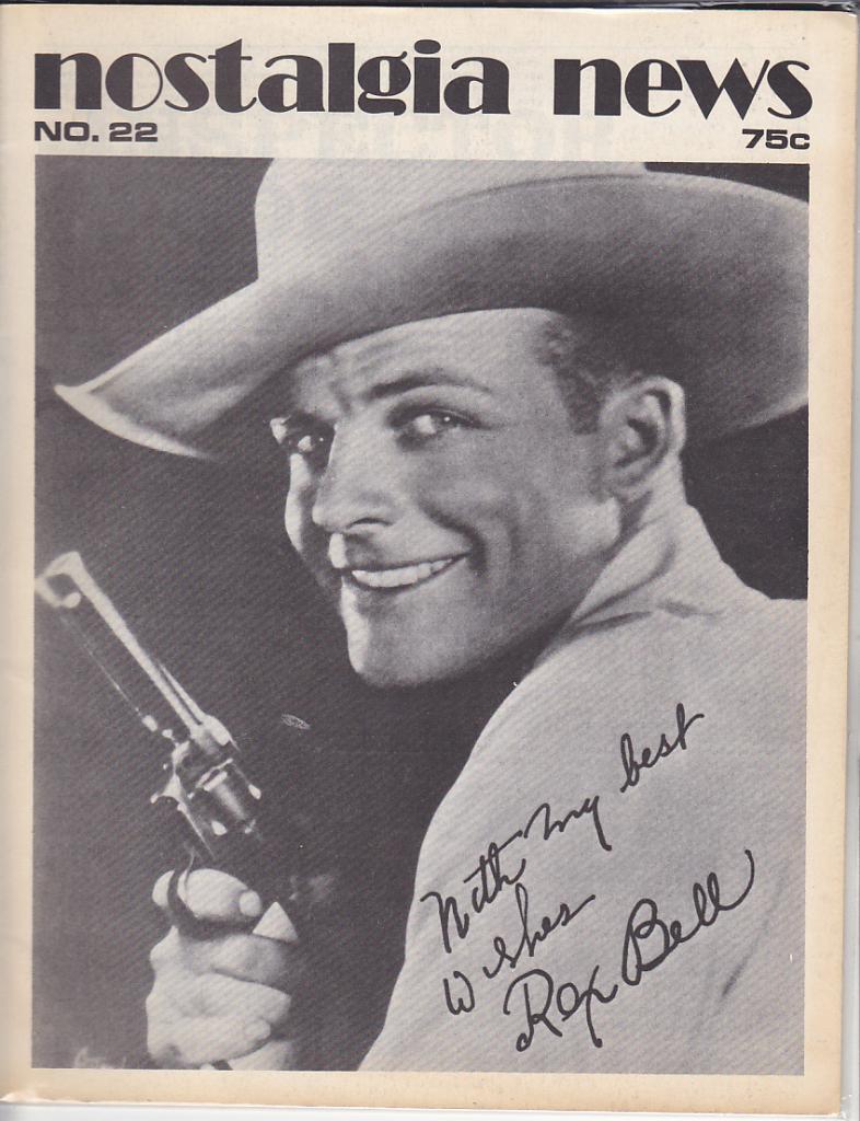 Vintage (1973) Nostalgia News Magazine-Issue #22 - Featuring Rex Bell Idaho Kid