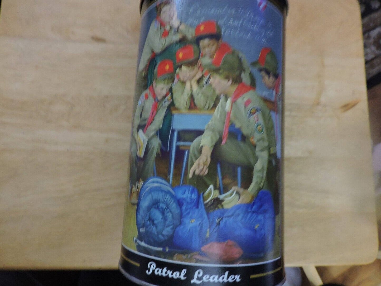 BOY SCOUT POPCORN "PATROL LEADER TIN" JOSEPH CSATARI (EMPTY)