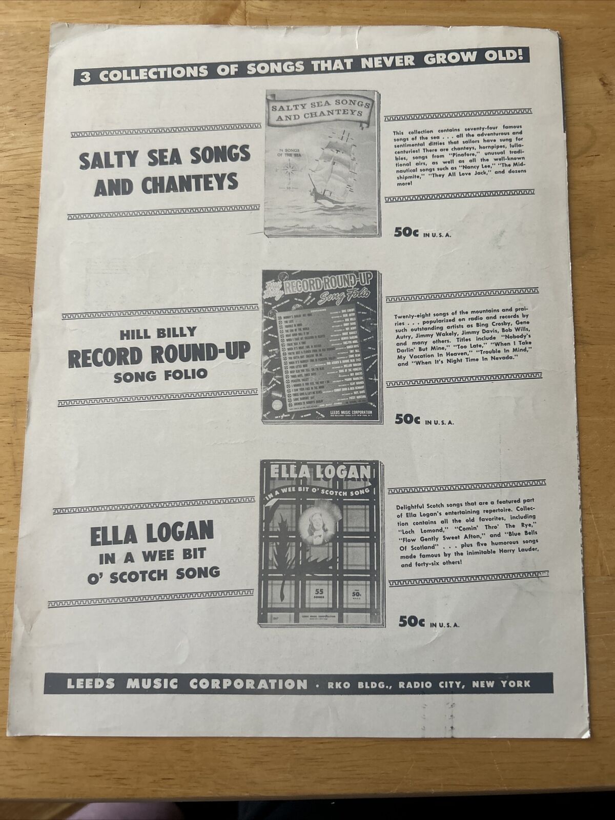 The Froggy, Froggy Dew Sheet Music Burl Ives 1945