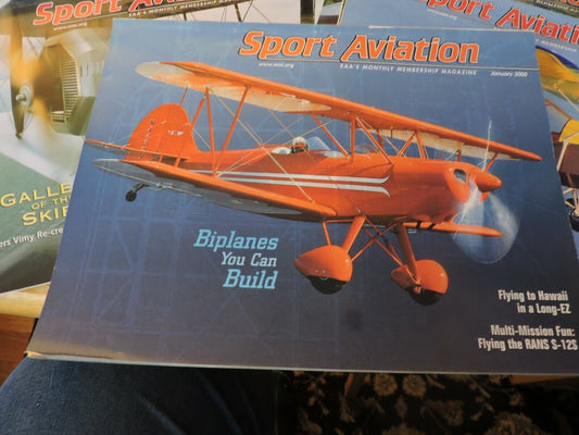 SPORT AVIATION EAA'S MONTHLY MAGAZINE, JANUARY-JULY 2000 (7 MAGAZINES)