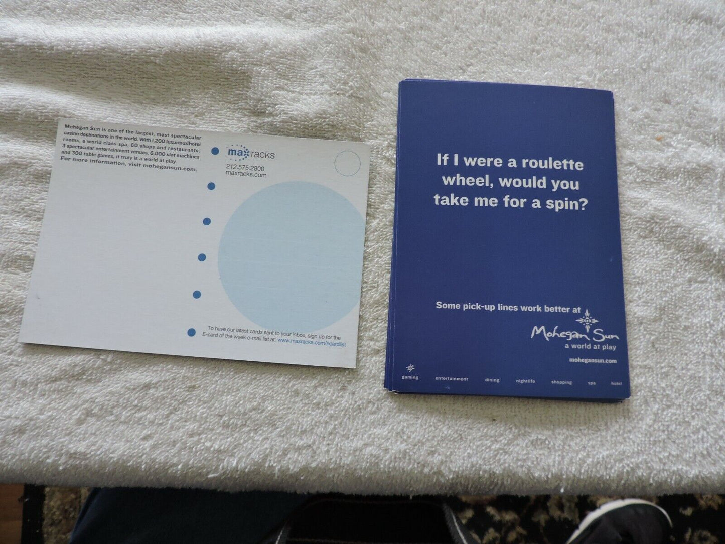 MOHEGAN SUN CASINO POSTCARD: IF I WERE A ROULETTE WHEEL....