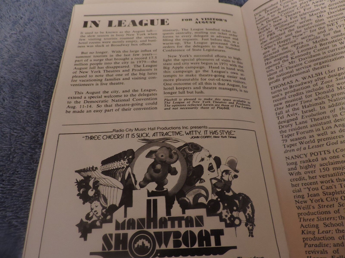 Playbill for Children of A Lesser God at Longacre Theatre