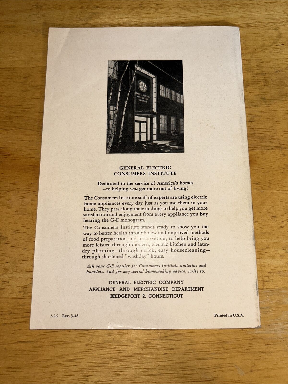 Vintage GE: "Frozen Foods How to Prepare Package Freeze and Cook" Booklet