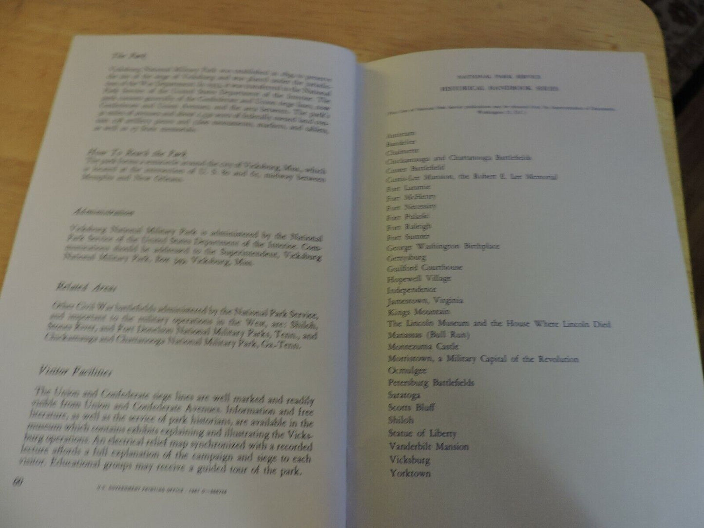 VICKSBURG NATIONAL MILITARY PARK, MISSISSIPPI, HISTORICAL HANDBOOK NUMBER 21