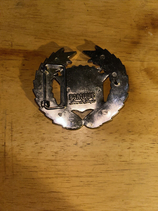 Pewter Belt Buckle: American Flag