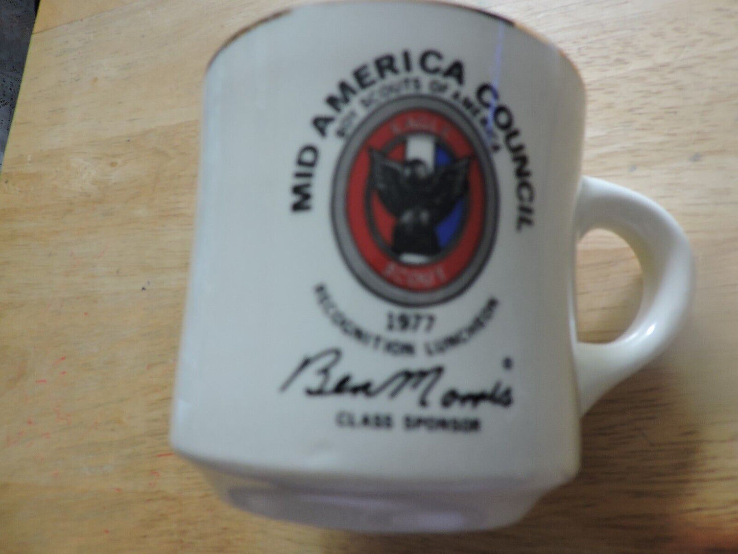 BOY SCOUT: MID AMERICA COUNCIL 1977 RECOGNITION LUNCHEON COFFEE MUG