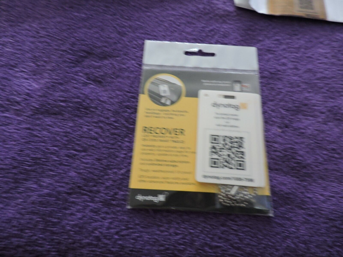 DYNOTAG QR CODE TAG FOR LUGGAGE, BACKPACKS, HANDBAGS NEW