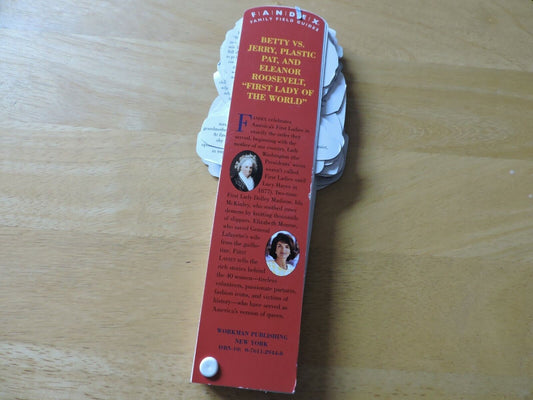 FIRST LADIES ---FANDEX---FROM MARTHA WASHINGTON TO LAURA BUSH