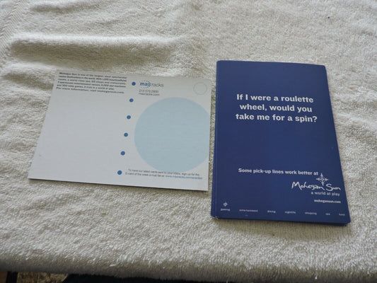 MOHEGAN SUN CASINO POSTCARD: IF I WERE A ROULETTE WHEEL....