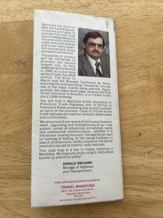 Official Highway Map 1981-1982 Manitoba