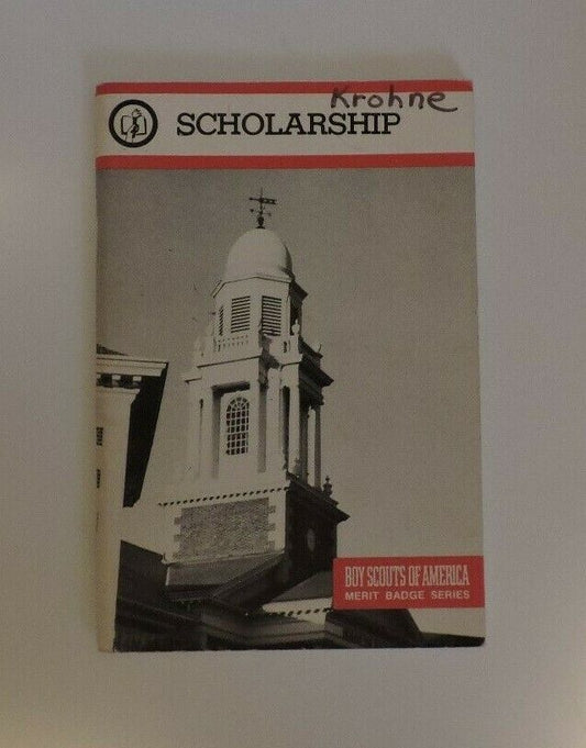 Boy Scouts of America Merit Badge Series:Scholarship, 1988 Printing
