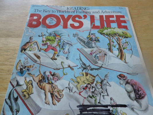 BOYS' LIFE MAGAZINE SEPT 1988-READING:THE KEY TO WORLD'S OF FANTASY & ADVENTURE