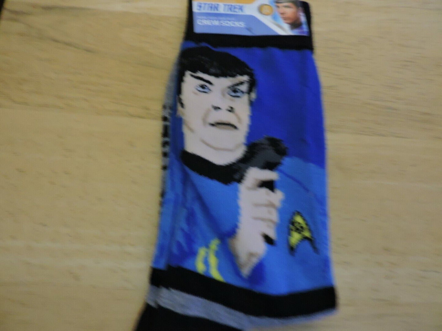 STAR TREK: THE ORIGINAL SERIES CREW SOCK SPOCK: SIZE 10-13