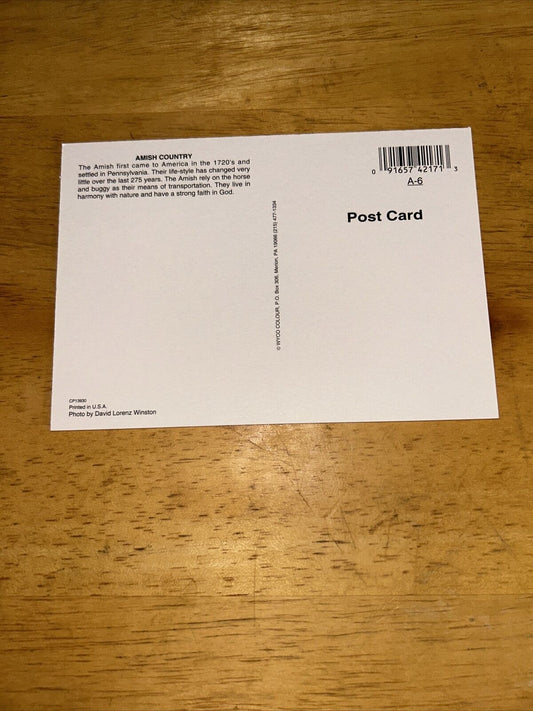 Postcard Unposted: Amish Country: Hay Wagon