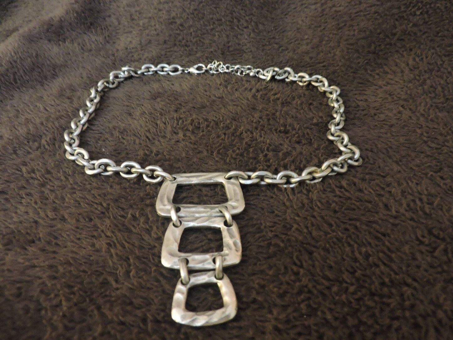 Silver Colored Unique 8" Necklace