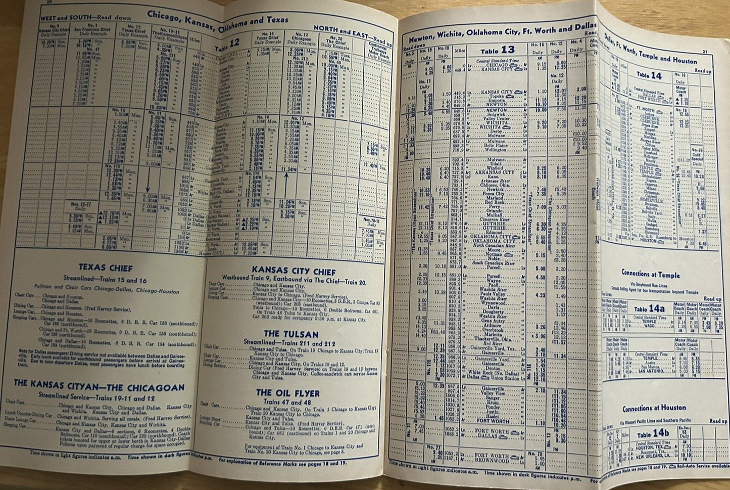 SANTE FE TIMETABLE 1967 SPRING/SUMMER